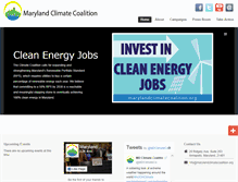 Tablet Screenshot of marylandclimatecoalition.org